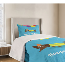 Dog and Balloons Bedspread Set