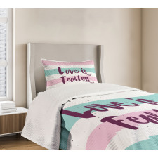 Love is Fearless Words Bedspread Set