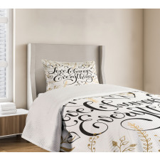 Foliage Pattern Bedspread Set