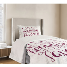 Romance Words Our Story Bedspread Set