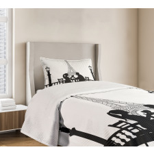 Couple in Dinner Paris Bedspread Set