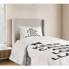 Pop Culture Phrase Design Bedspread Set