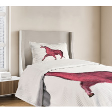 Pink Abstract Animal Bedspread Set