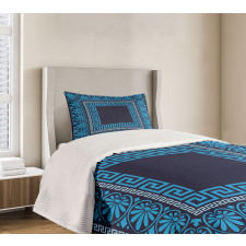 Intricate Floral Fret Bedspread Set