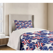 Patriotic American Star Bedspread Set