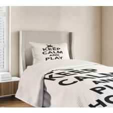 Keep Calm and Play Words Bedspread Set