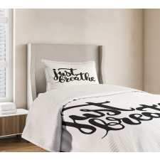 Hand Drawn Font Bedspread Set