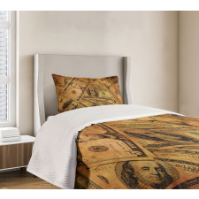 Fiver Sawbuck and C-Note Bedspread Set