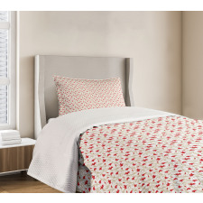 Gladiolus and Leaves Bedspread Set