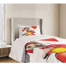 Romantic Chihuahua Bedspread Set