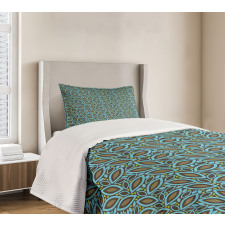 Retro Foliage Pattern Bedspread Set