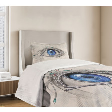 Futuristic Mechanic Sight Bedspread Set