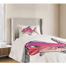 Cartoon Female Goldfish Bedspread Set