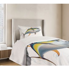 Realistic Yellowfin Tuna Bedspread Set