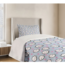 Cartoon Whales Bedspread Set