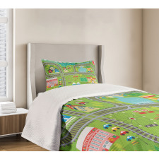 Train Tracks Bedspread Set