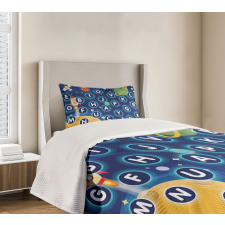 Space Letters Bedspread Set