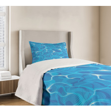 Vivid Water Surface Waves Bedspread Set