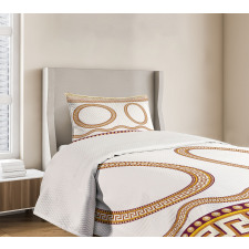 Fret Borders Circles Bedspread Set