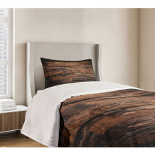 Rough Dark Timber Bedspread Set