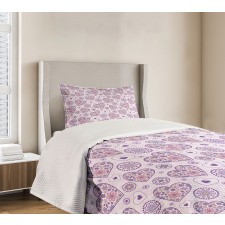 Hearts with Flowers Bedspread Set