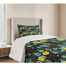 Science Class Pattern Bedspread Set