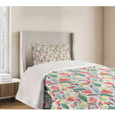 Hand Drawn Style Poppies Bedspread Set