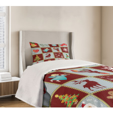 Xmas Tree Reindeers Bedspread Set