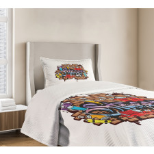 Street Life Graffiti Art Bedspread Set