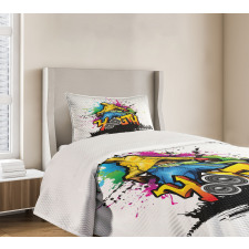 Young Man Hip Hop Culture Bedspread Set