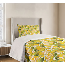 Organic Vegetable Stalks Bedspread Set