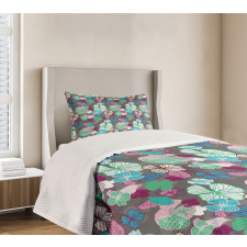 Hawaiian Blossom Plants Bedspread Set