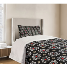 Floral Ornament Motifs Bedspread Set