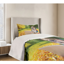 Dog in the Park Bedspread Set