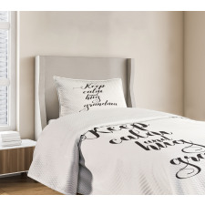 Hugging Grandma Calligraphy Bedspread Set