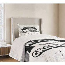 Banner and Abstract Lines Bedspread Set