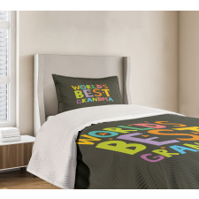 Colorful Letters Stars Bedspread Set