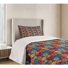 Colorful Petal Design Bedspread Set