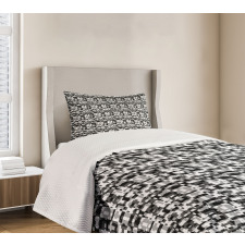 Asymmetric Greyscale Bedspread Set