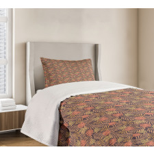 Tropical Palm Foliage Bedspread Set