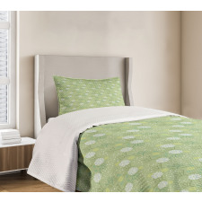 Pale Foliage Leaves Bedspread Set