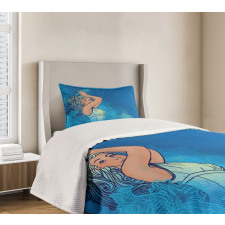 Woman Lady Arts Bedspread Set