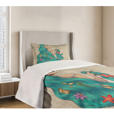 Lady Pearl Fish Bedspread Set