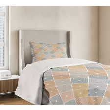 Rhombus Forms Bedspread Set