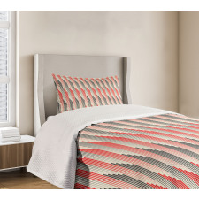 Retro Bicolor Striped Bedspread Set