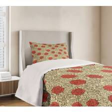 Romantic Flowerbed Art Bedspread Set