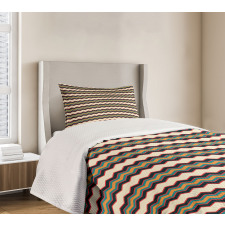 Retro Zig Zag Borders Bedspread Set