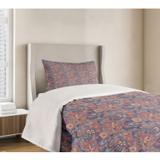 Colorful Blooms Curls Bedspread Set