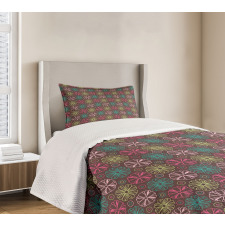 Bows Circles Retro Bedspread Set