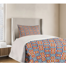 Oriental Geometric Motif Bedspread Set